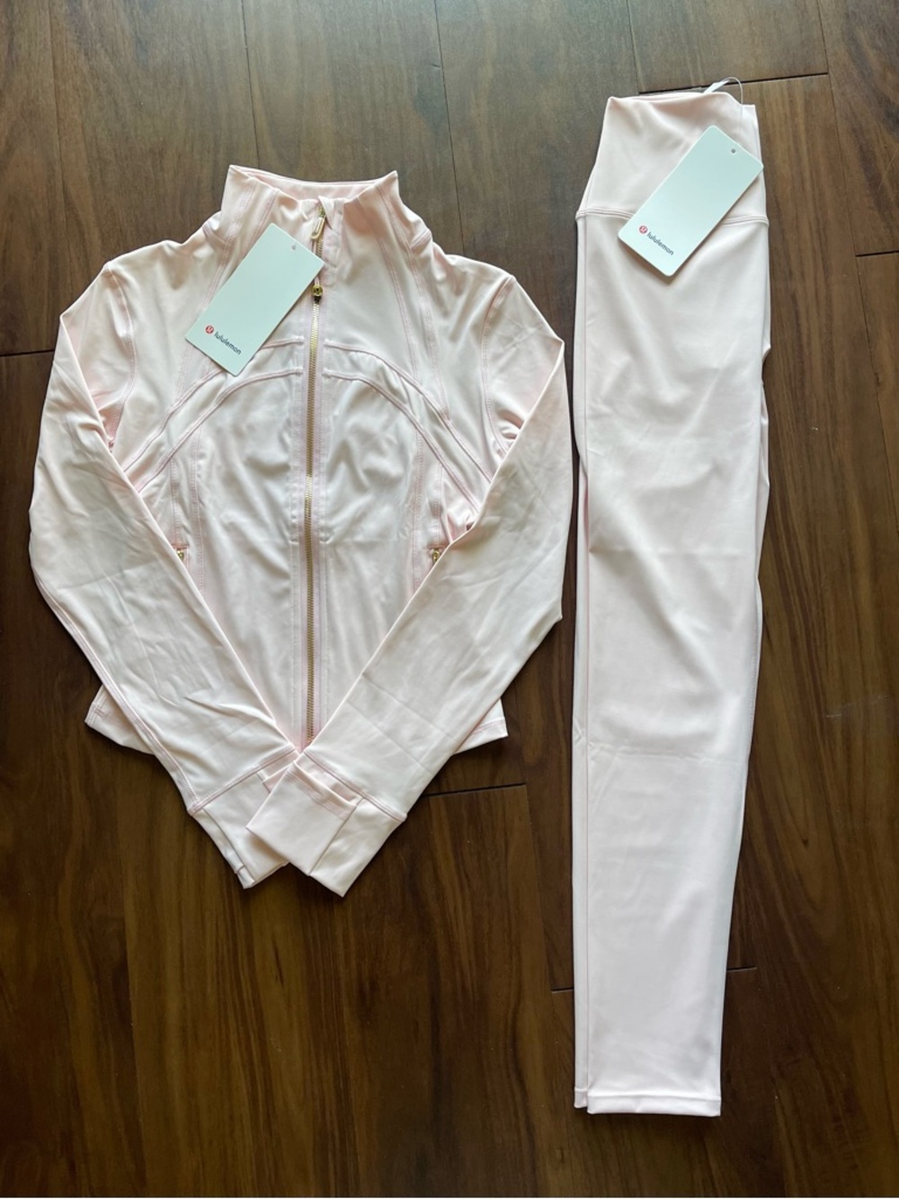 Lululemon Pink Define Jacket & Align Leggings Matching Set Size 8